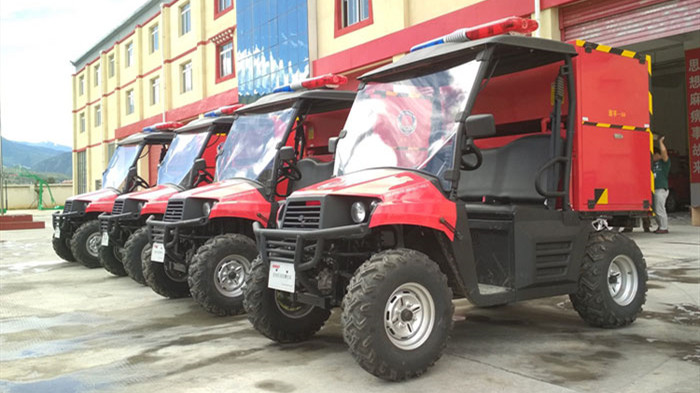 4輛UTV450消防摩托車抵達(dá)甘孜州正式服役 4輛UTV450消防摩托車抵達(dá)甘孜州正式服役