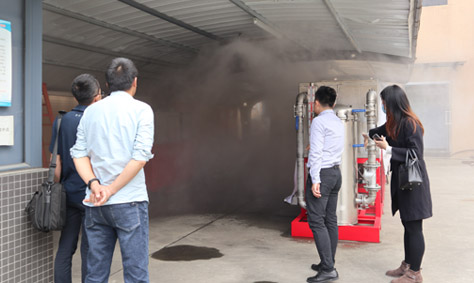大連一機車研究所來我司考察高壓細(xì)水霧 大連一機車研究所來我司考察高壓細(xì)水霧